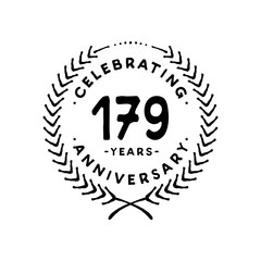 179 years design template. 179th vector and illustration 
