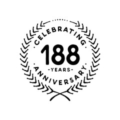 188 years design template. 188th vector and illustration 