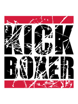 risse kratzer kickboxer logo kickboxing text kickboxen karate judo kampfsport treten k&auml;mpfen tai-chi kampfkunst verein team crew gewinner shirt thaiboxen boxen clipart