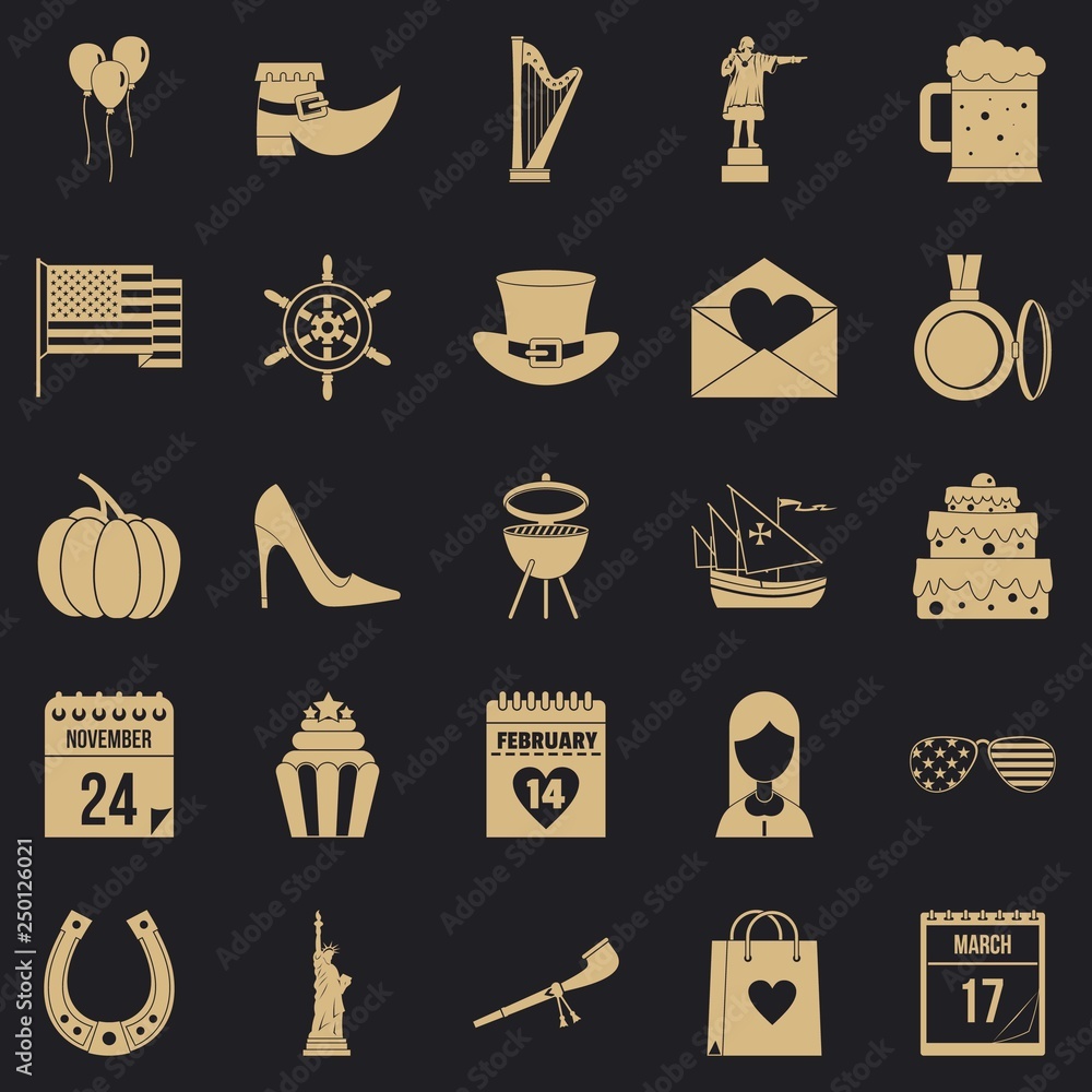Poster calendar icons set. simple set of 25 calendar vector icons for web for any design