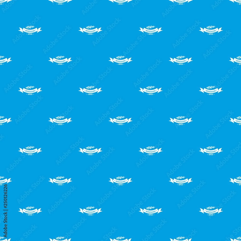 Poster rosemary spice pattern vector seamless blue repeat for any use