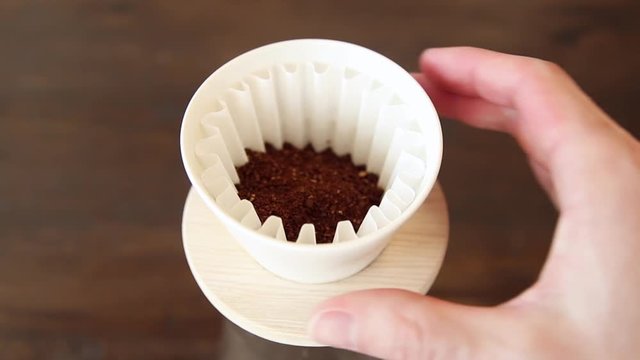 Introducing Coffee Grounds To Pour Over Filter