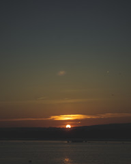 Sunset over river medway