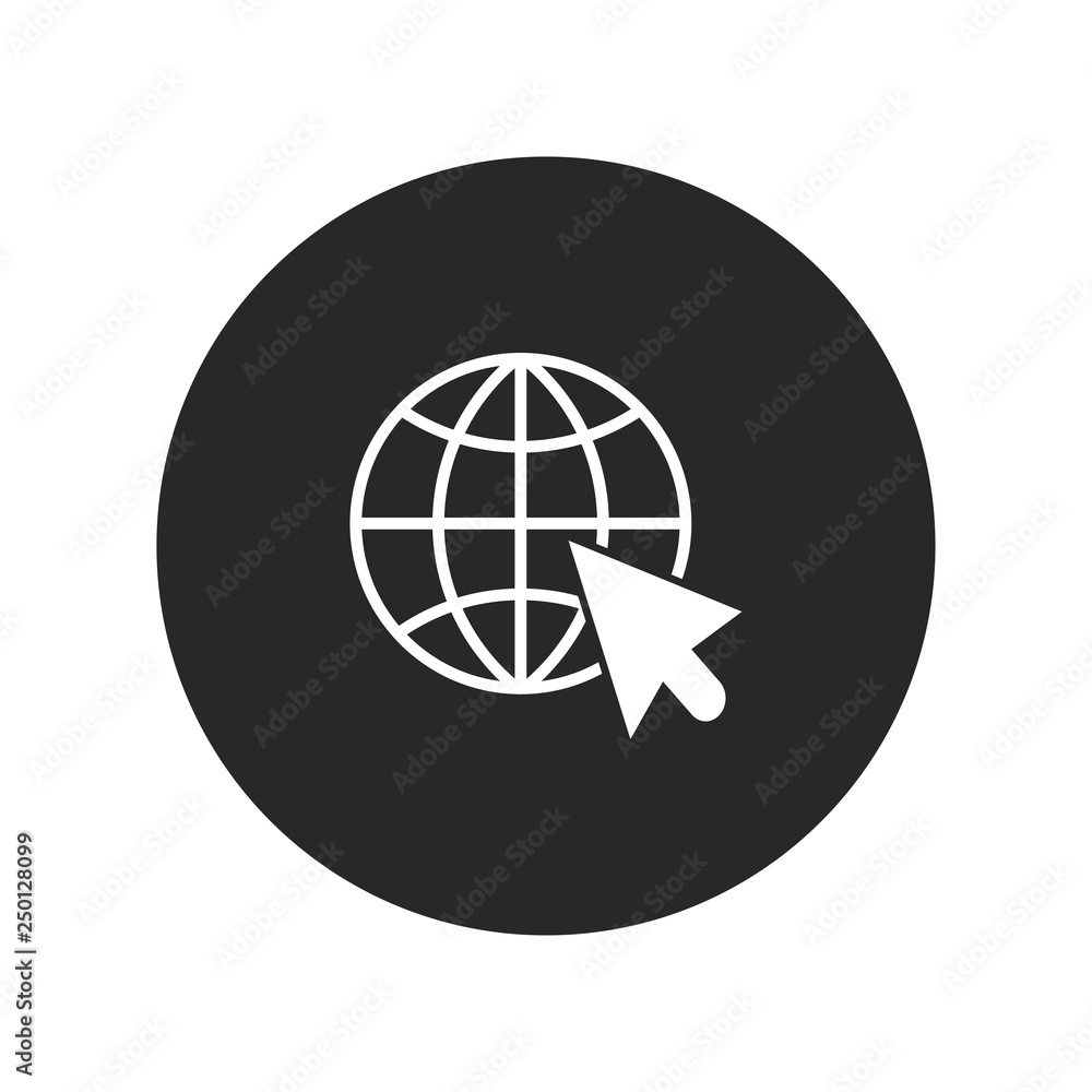 Poster go to web icon vector. internet sign