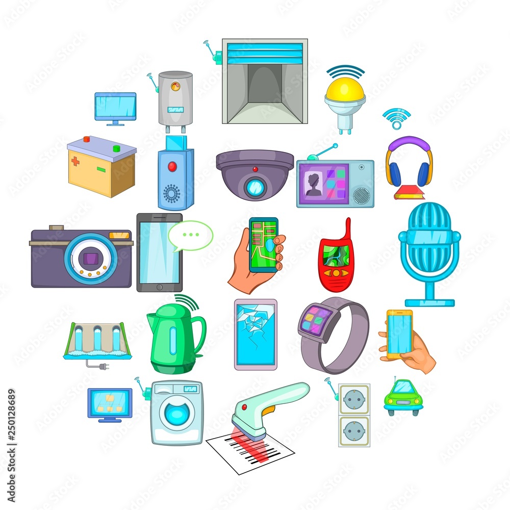 Poster fix up icons set. cartoon set of 25 fix up vector icons for web isolated on white background