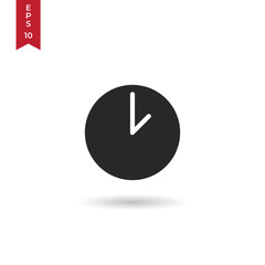 Time icon vector. Clock sign