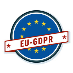 EU GDPR label illustration