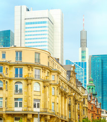 Fototapeta premium Modern architecture cityscape of Frankfurt