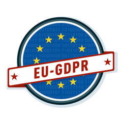 EU GDPR label illustration