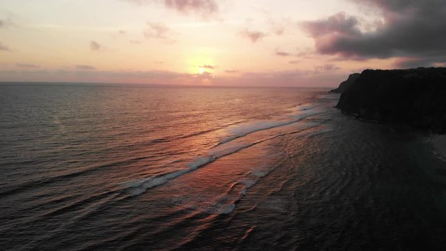 Waves on the sunset