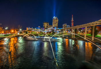 Charlotte, North Carolina, USA nighttime cityscape