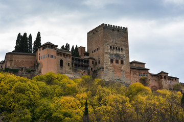 Fototapeta na wymiar Autumn in Granada, Alhambra.