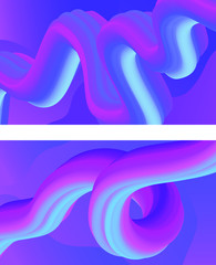 Set of two vector abstract gradient backgrounds. Modern swirl vector gradient background