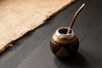 yerba mate in gourd matero