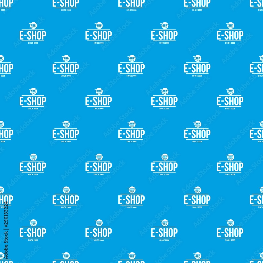 Poster e shop pattern vector seamless blue repeat for any use