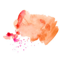 Abstract isolated colorful vector watercolor splash.