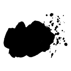 Abstract black ink blot background. Vector illustration. Grunge texture for cards and flyers design.
