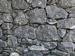 Stacked hard stones forming a gray texture