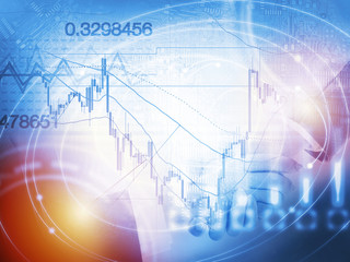 Obraz premium Forex trading technical analysis concept
