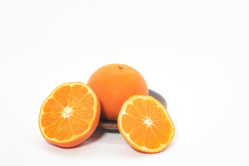 Fresh orange,isolated on a white background