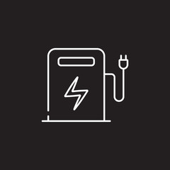 Electric filling station icon. Simple element illustration. Electric filling station symbol design from Ecology collection set. Can be used in web and mobile