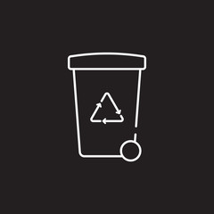 Recycling of garbage icon. Simple element illustration. Recycling of garbage symbol design from Ecology collection set. Can be used in web and mobile