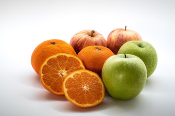 Fresh orange,isolated on a white background