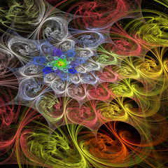 Abstract fractal background, computer-generated illustration.