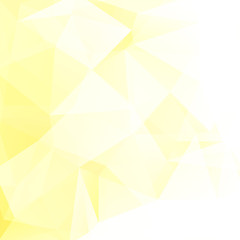 Abstract background consisting of yellow, white triangles. Geometric design for business presentations or web template banner flyer. Vector illustration