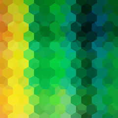 Background of yellow, green geometric shapes. Mosaic pattern. Vector EPS 10. Vector illustration