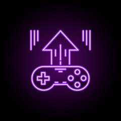 game publishing outline icon. Elements of Game development in neon style icons. Simple icon for websites, web design, mobile app, info graphics