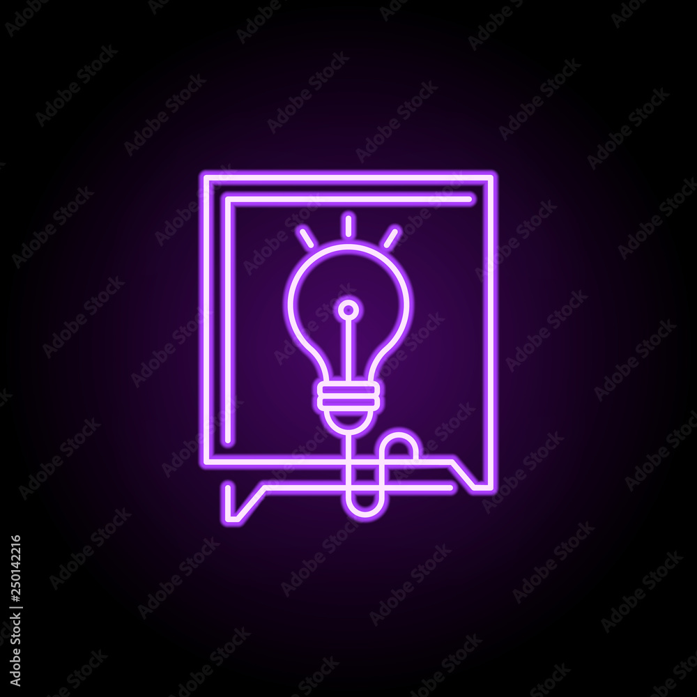 Aufkleber bubble, chat, consulting icon. elements of growth hacking in neon style icons. simple icon for websi