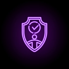 Fototapeta na wymiar security, safety icon. Elements of Professional SEO in neon style icons. Simple icon for websites, web design, mobile app, info graphics