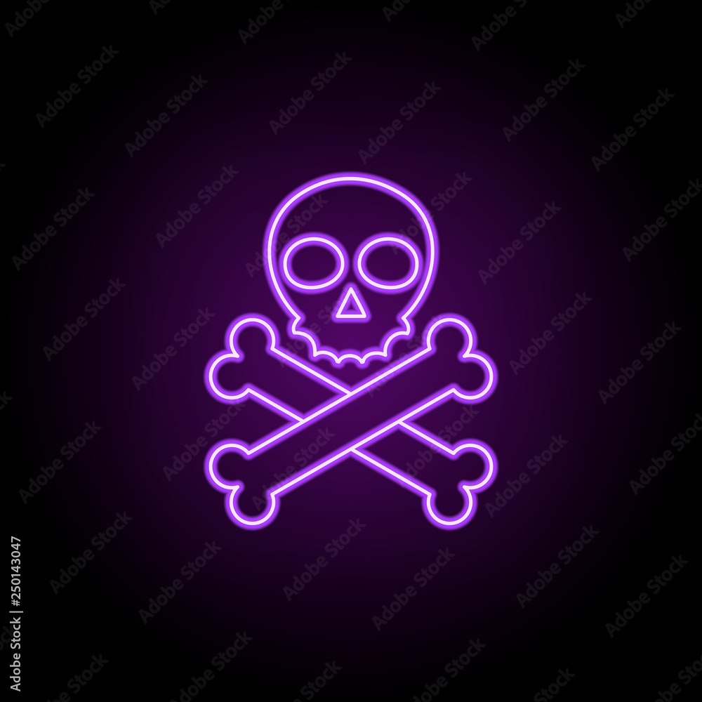 Fototapete danger sign outline icon. elements of security in neon style icons. simple icon for websites, web de