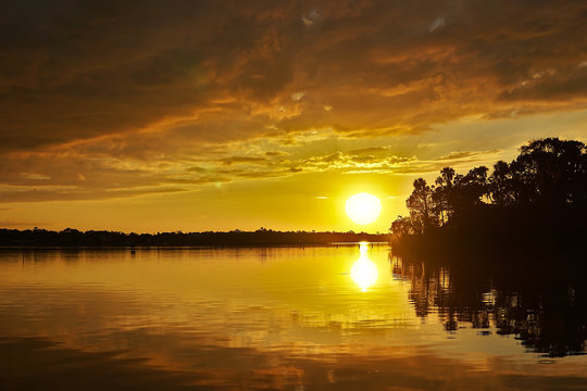 Abendd&auml;mmerung &uuml;ber dem Crystal River