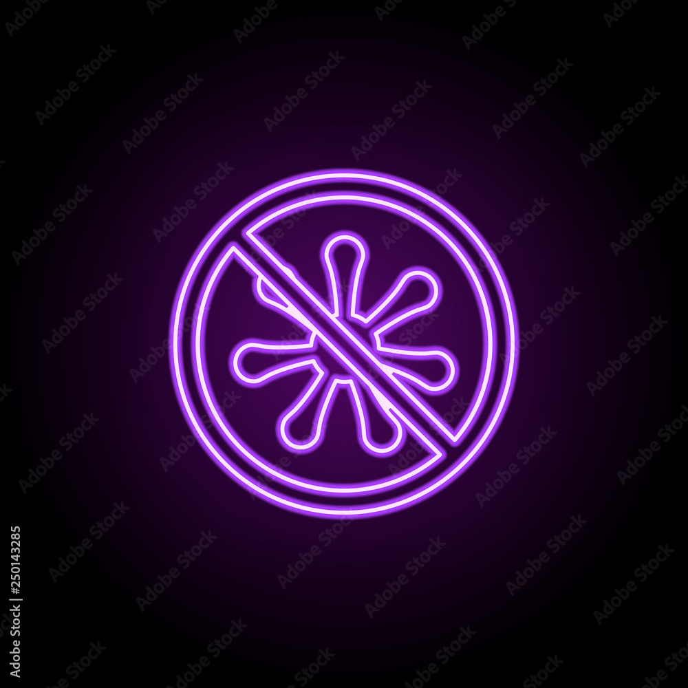 Poster quarantine outline icon. elements of security in neon style icons. simple icon for websites, web des