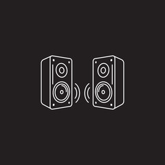 Speaker icon. Simple element illustration. Speaker symbol design template. Can be used for web and mobile