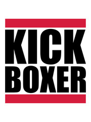 Fototapeta premium kickboxer logo kickboxing text kickboxen karate judo kampfsport treten kämpfen tai-chi kampfkunst verein team crew gewinner shirt thaiboxen boxen clipart silhouette angreifen besiegen design cool
