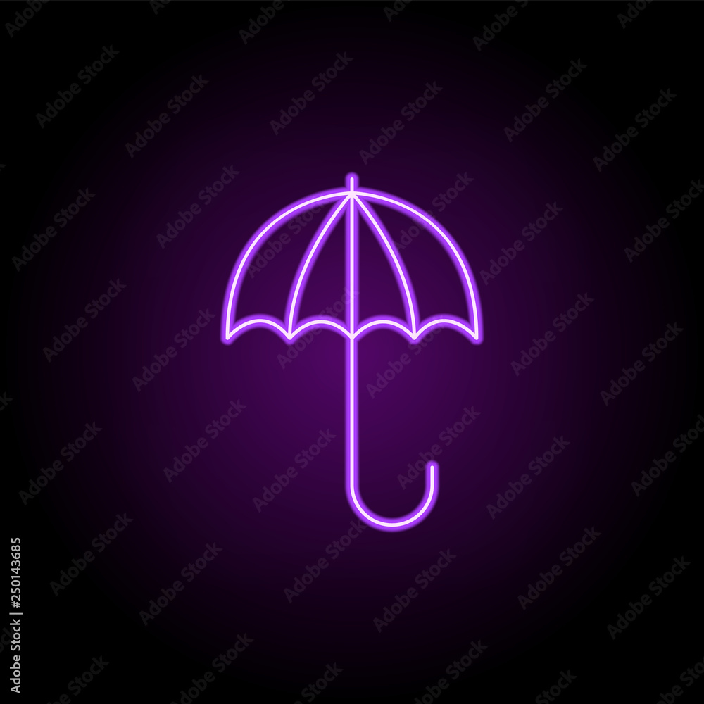 Poster insurance sign outline icon. elements of security in neon style icons. simple icon for websites, web