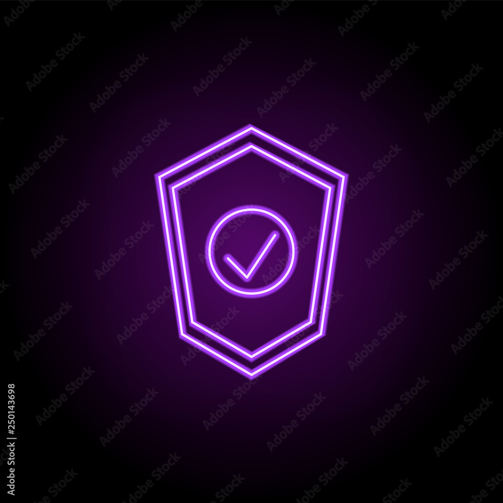 Poster reablity outline icon. elements of security in neon style icons. simple icon for websites, web desig