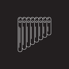 Pan flute icon. Simple element illustration. Pan flute symbol design template. Can be used for web and mobile