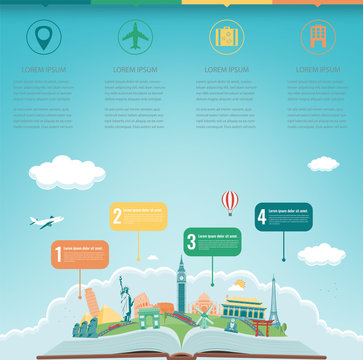 Travel infographic. Infographics for business, web sites, presentations, advertising. Travel and Tourism concept. Vector