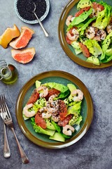 Fresh and light GRAPEFRUIT PRAWN AND AVOCADO SALAD