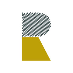 modern trendy R Letter unique Icon Design Logo