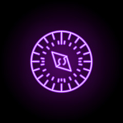 compass dusk style icon. Elements of Summer holiday & Travel in neon style icons. Simple icon for websites, web design, mobile app, info graphics