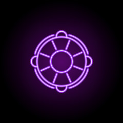 Lifebuoy dusk style icon. Elements of Summer holiday & Travel in neon style icons. Simple icon for websites, web design, mobile app, info graphics