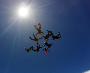 Skydiving group formation