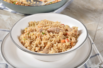 Rice pilaf with chicken