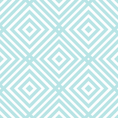 Linear geometric seamless pattern. Geometrical line ornament on white background. Vector illustration.