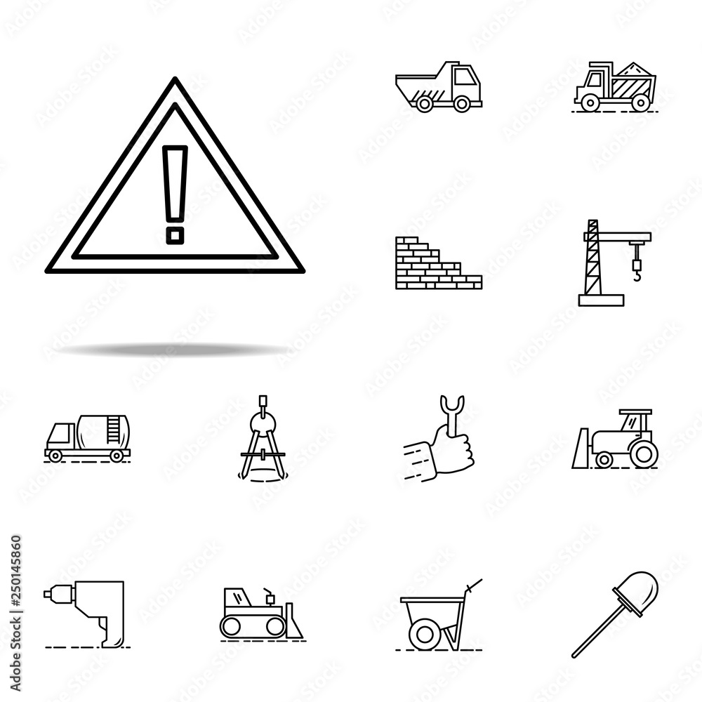 Poster token of attention outline icon. construction icons universal set for web and mobile